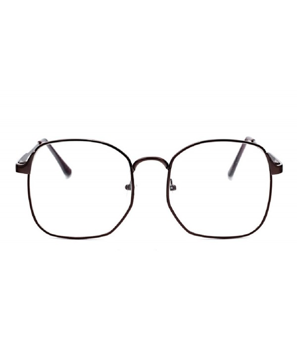 Caixia Metal Oversized Angular Eyeglasses