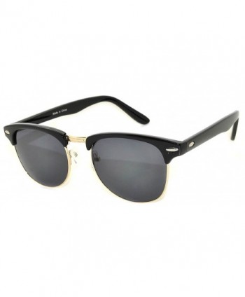 Classic Sunglasses Black Gold Metal Stylish