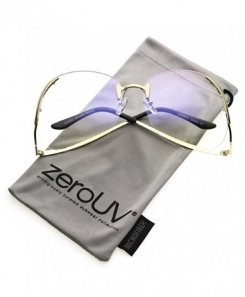 zeroUV Womens Rimless Oversize Eyeglasses