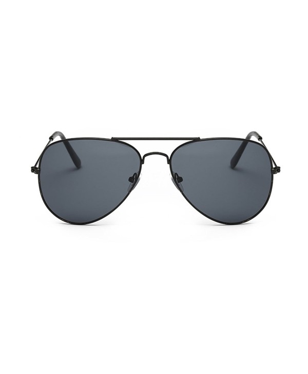 Coolsunny Classic Aviator Sunglasses Black Gray