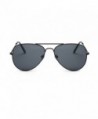 Coolsunny Classic Aviator Sunglasses Black Gray
