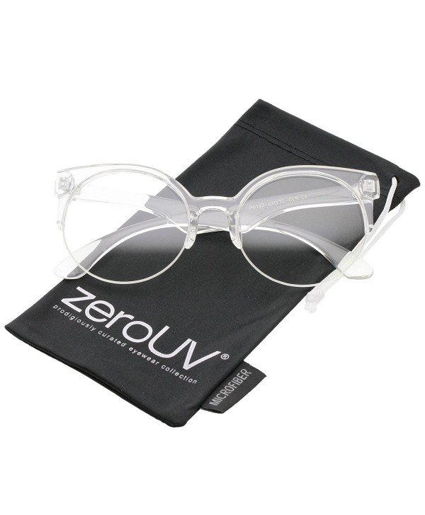 zeroUV Modern Translucent Semi Rimless Eyeglasses