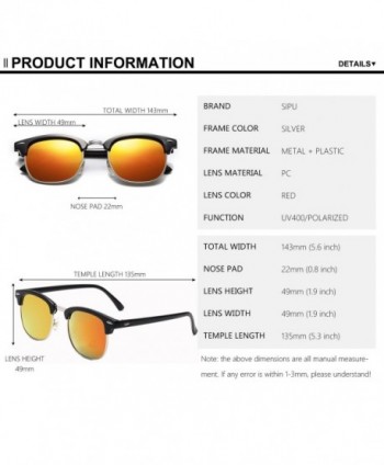 Semi-rimless sunglasses