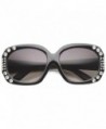 zeroUV Rhinestone Embellished Oversize Sunglasses