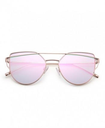 Retro Sunglasses Oversized Mirrored Purple