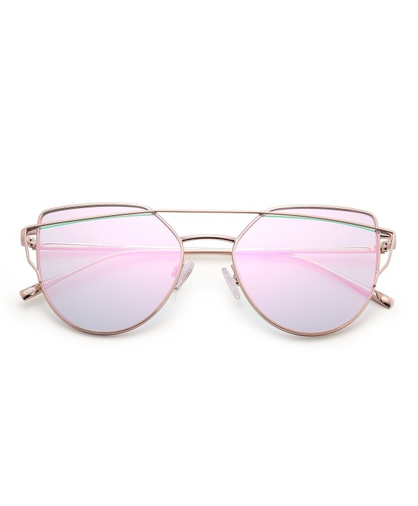 Retro Sunglasses Oversized Mirrored Purple