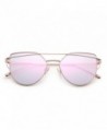 Retro Sunglasses Oversized Mirrored Purple