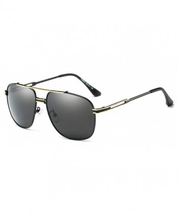 Mirrored Polarized Sunglasses OLEWELL Lenses Silver Black