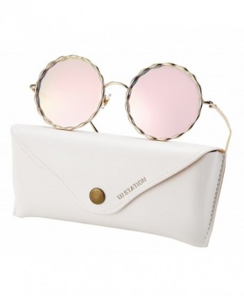 Large Round Sunglasses Mirrored Women