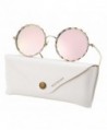 Large Round Sunglasses Mirrored Women