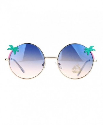 SA106 Metal Jewel Circle Sunglasses