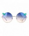 SA106 Metal Jewel Circle Sunglasses