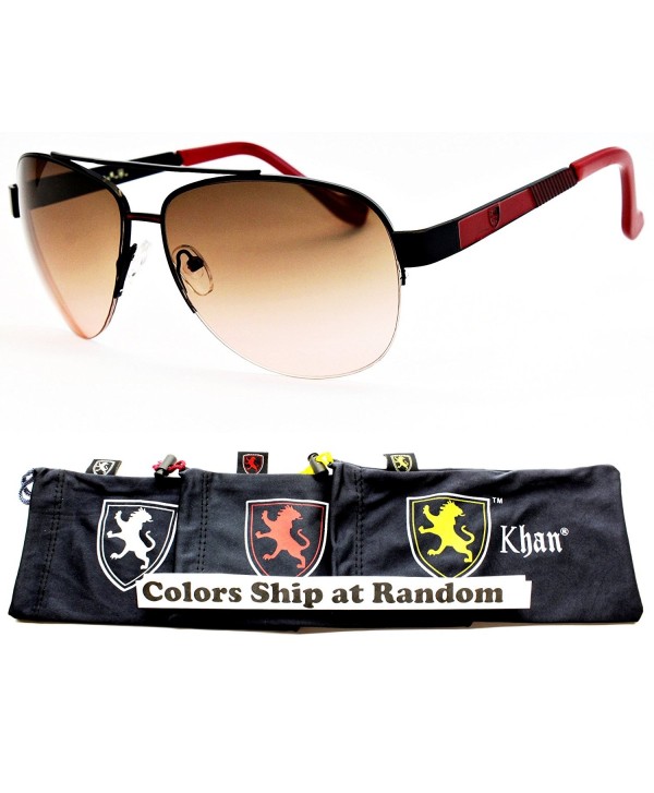 A181 kp Sporty Aviator Sunglasses Red Brownish