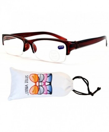 E3038 VP Style Vault Semi Rimless Eyeglasses