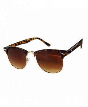 MuLuo Semi Rimless Oversized Sunglasses Leopard