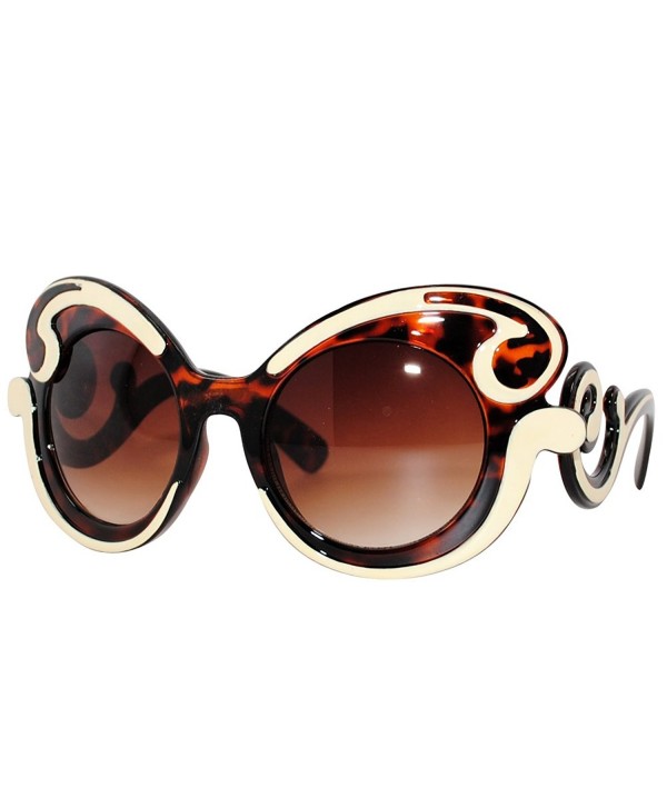 Oversized Fashion Sunglasses Baroque BrownCream