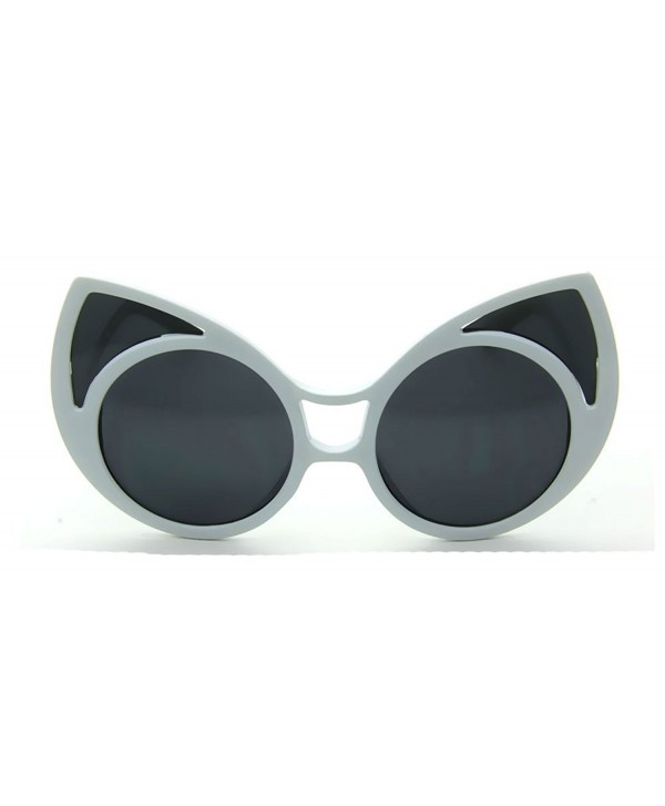 White Extreme Pointed Oversized Sunglasses