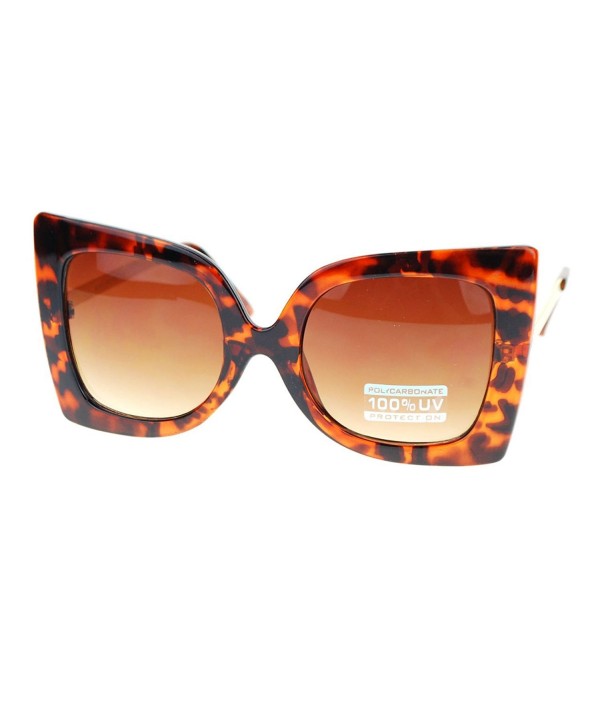 Designer Sunglasses Oversized Butterfly Tortoise