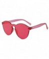 Colorful Oversize Rimless Sunglasses Transparent