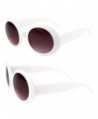 Womens Fashion Circle Sunglasses White GradientSmoke