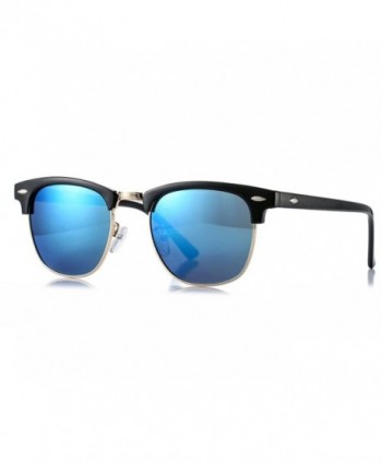 AZORB Polarized Semi Rimless Clubmaster Sunglasses