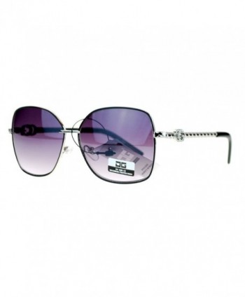 Eyewear Rectangular Butterfly Sunglasses Silver