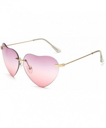 Dollger Heart Sunglasses Rimless Aviator