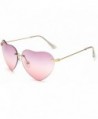 Dollger Heart Sunglasses Rimless Aviator