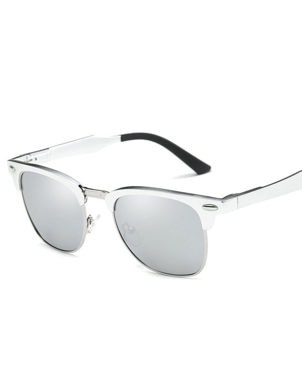 Polarized Sunglasses Magaluma Semi Rimless Silver White