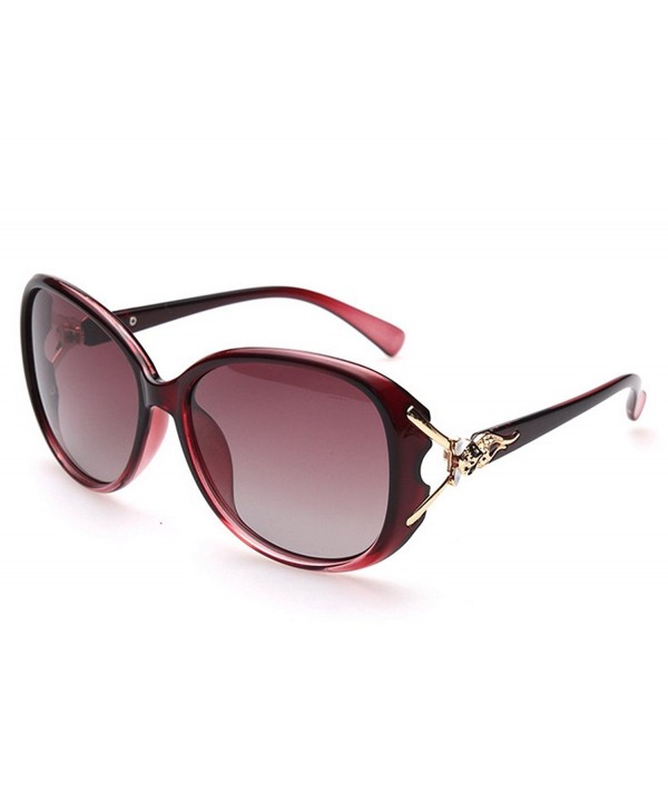 YORFORMALS Womens Polarized Sunglasses Burgundy