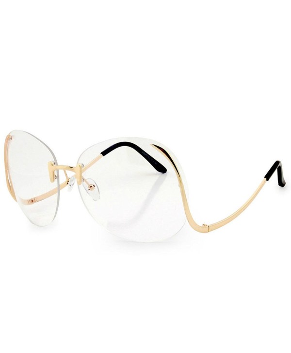 CY SUN Rimless Oversize butterfly