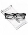 Clear Lens Rectangular Glasses Black