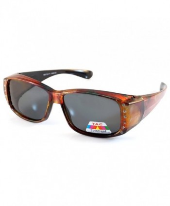 Floral Pattern Rectangular Polarized Sunglasses