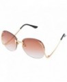 COASION Vintage Oversized Rimless Sunglasses