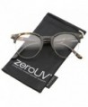 zeroUV Semi Rimless Rimmed Eyeglasses Tortoise