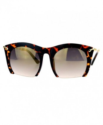 Cropped Sunglasses Oversized Fashion Tortoise