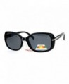 Polarized Leopard Rectangular Butterfly Sunglasses