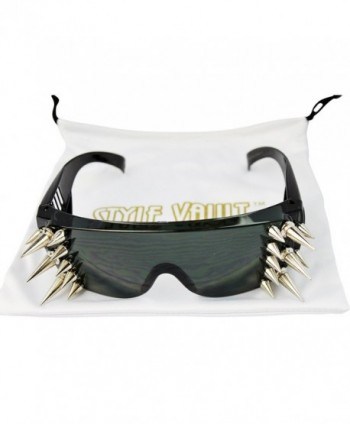 Aviator Studded Spiked Sunglasses silver