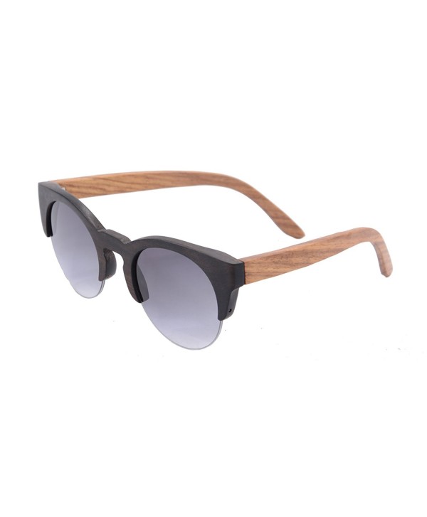 SHINU Sunglasses Semi rimless Sunglasses Z6017 brown pear