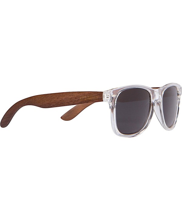 WOODIES Walnut Sunglasses Clear Frame