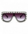 Slocyclub Rectangular Oversized Sunglasses Rhinestone