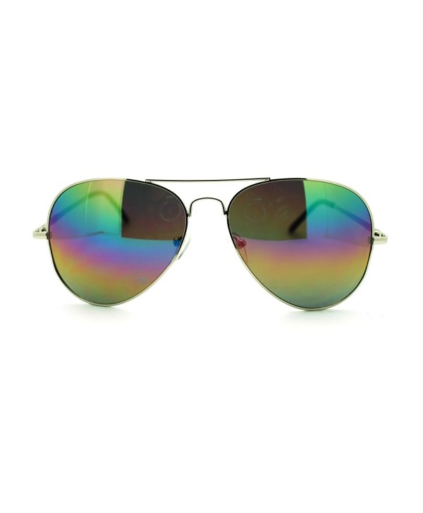 Mirror Police Motorcycle Aviator Sunglasses