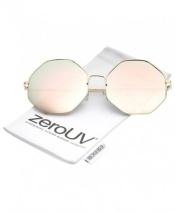 zeroUV Oversize Temple Hexagon Sunglasses