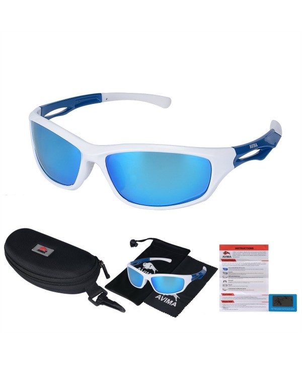 Polarized Unbreakable Sunglasses Volleyball Traveling - White/Blue With ...