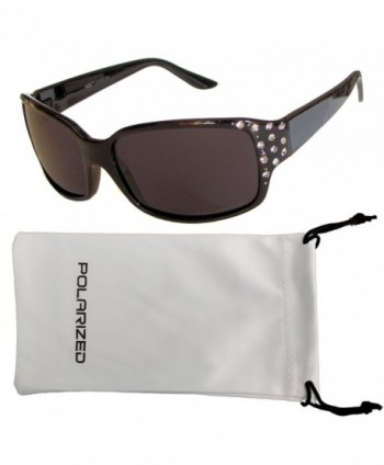 Polarized Sunglasses Designer Rhinestones Microfiber