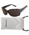 Polarized Sunglasses Designer Rhinestones Microfiber
