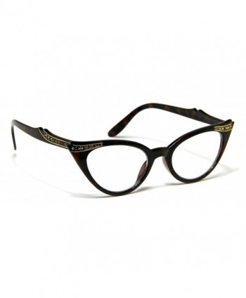 Womens Rhinestones Crystals Tortoise Eyeglasses