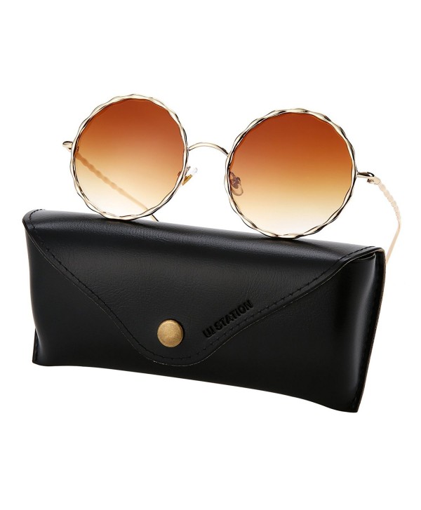 Large Round Sunglasses Mirrored Women