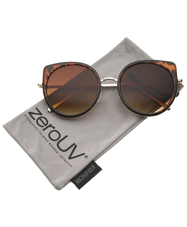 zeroUV Womens Temples Sunglasses Tortoise Gold