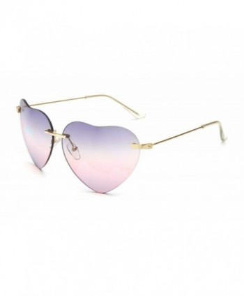 Flowertree Womens Rimless Oversized Sunglasses